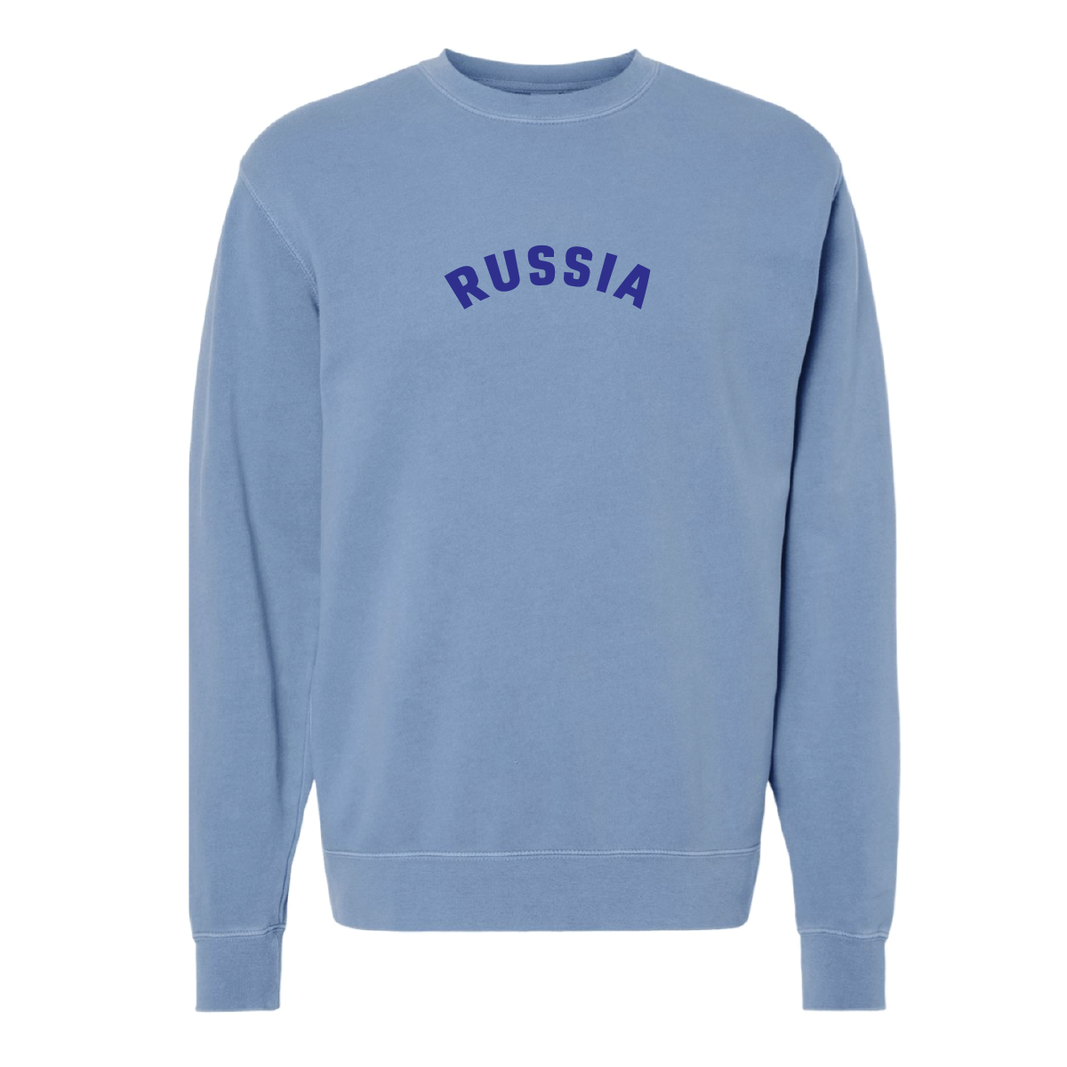Blue Russia Embroidered Crewneck Sweatshirt