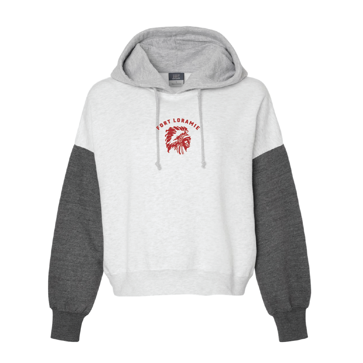 Loramie Redskins Adult Block Embroidered Sweatshirt
