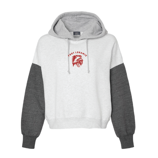 Loramie Redskins Adult Block Embroidered Sweatshirt
